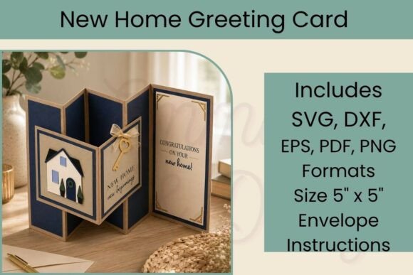 Download New Home Greeting Card SVG - Home Collection