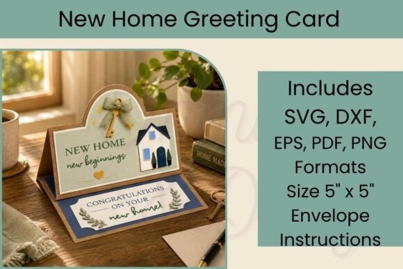 Download New Home Greeting Card SVG - Home Collection