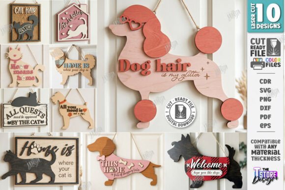 Download Wooden Pet Home Sign Laser Cut Bundle - Home Collection
