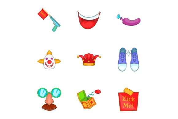 Download Funny Jokes Icons Set, Cartoon Style - Funny jokes Collection