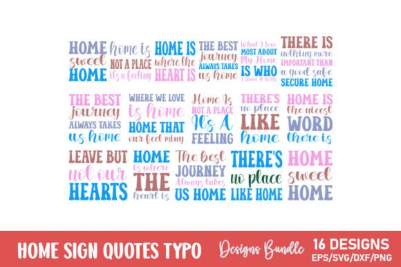Download Home Sign Quotes Typo Bundle - Home Collection