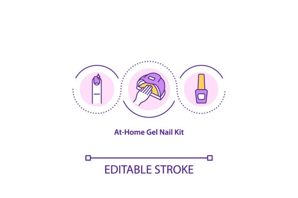 Download At-home Gel Nail Kit Concept Icon - Home Collection