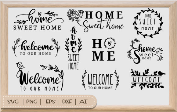 Download Home Sweet Home SVG Bundle for Cut File - Premium Resources